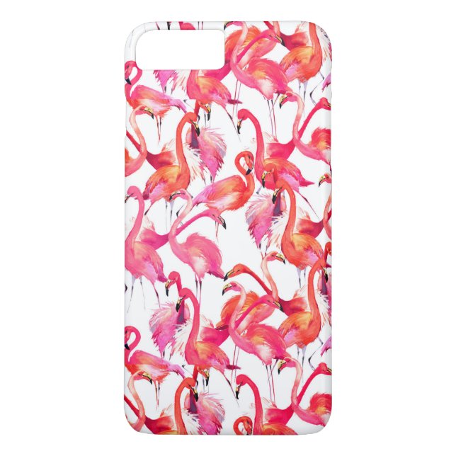 Funda De Case-Mate Para iPhone Flamencos acuarelas (Reverso)