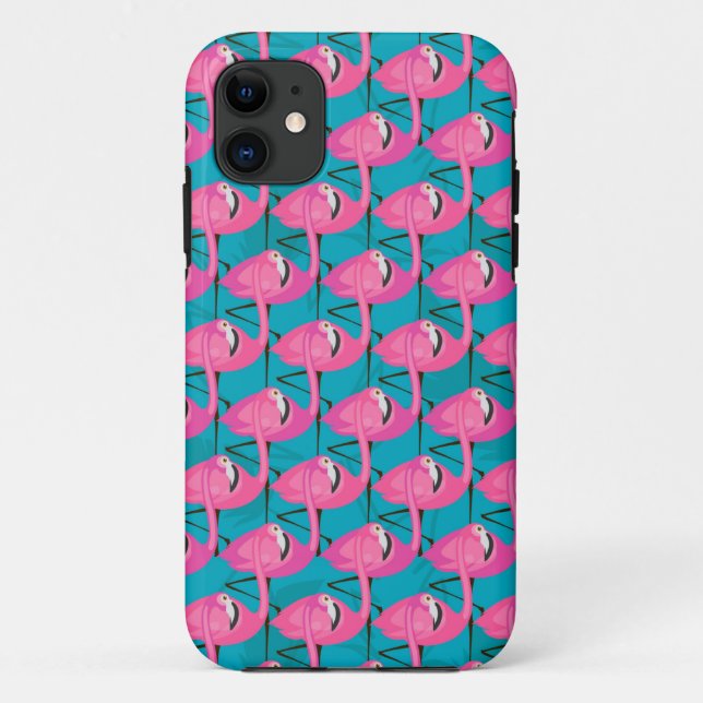 Funda De Case-Mate Para iPhone Flamencos de neón (Reverso)