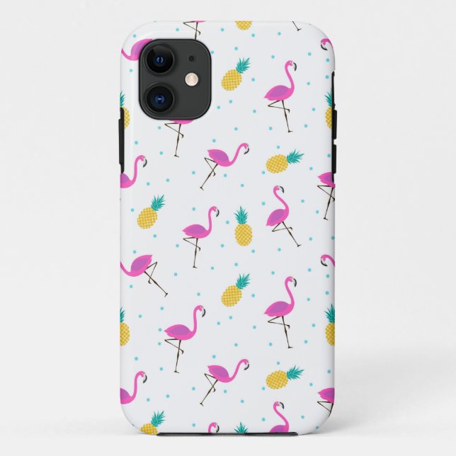 Funda De Case-Mate Para iPhone Flamencos de neón 2 (Reverso)