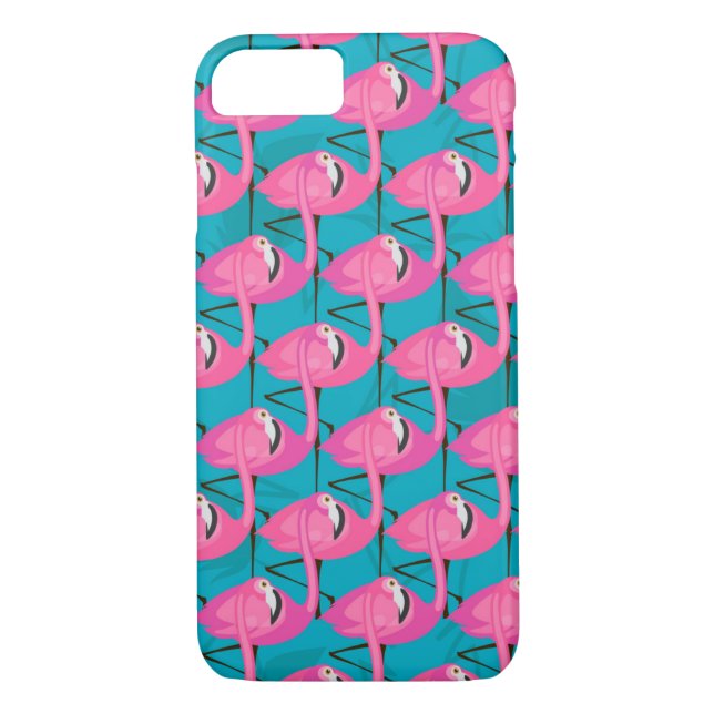 Funda De Case-Mate Para iPhone Flamencos de neón dos (Reverso)