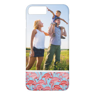 Funda Para iPhone 8 Plus/7 Plus Flamencos rosados brillantes de la foto de encargo