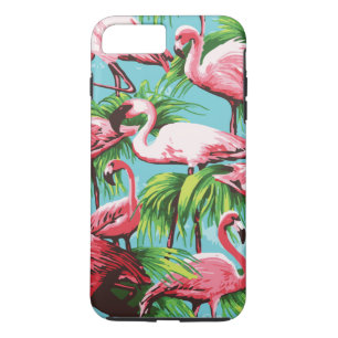 Funda Para iPhone 8 Plus/7 Plus Flamencos rosados retros frescos