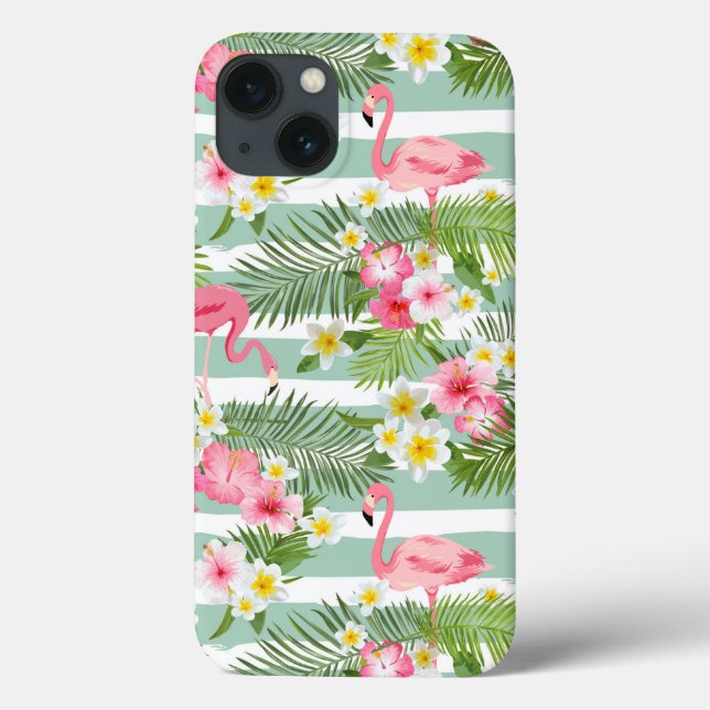 Funda De Case-Mate Para iPhone Flamencos Y Rayas (Reverso)