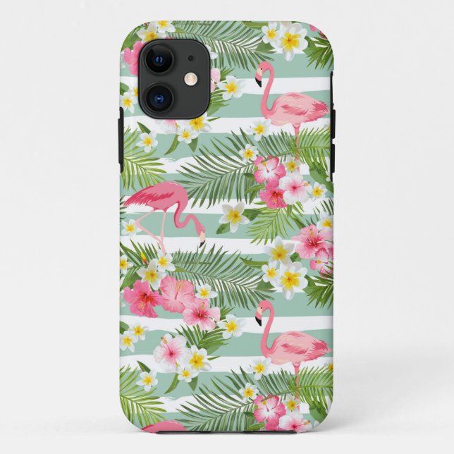 Funda De Case-Mate Para iPhone Flamencos Y Tiras (Reverso)