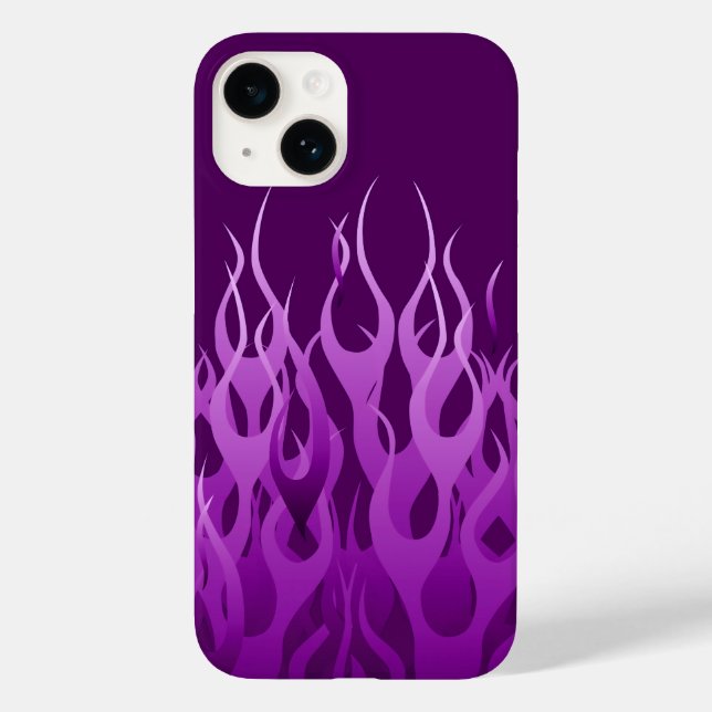 Funda De Case-Mate Para iPhone Flames de Carreras púrpura de Guay (Reverso )