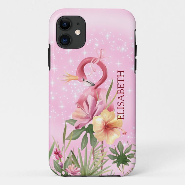 Funda De Case-Mate Para iPhone Flamingo con estuche para iPhone Crown Funda-Mate (Reverso)