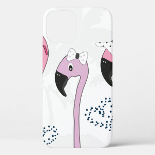 Funda Para iPhone 12 Flamingo con gafas de sol y gorra en verano. Corte