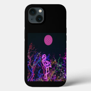 Funda Para iPhone 13 Flamingo en el fiesta de baile. Estuche para iPhon