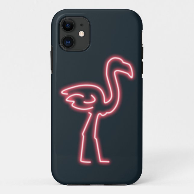 Funda De Case-Mate Para iPhone Flamingo en rosa neón (Reverso)