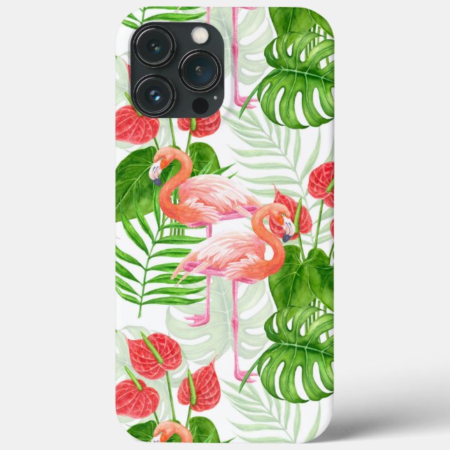 Funda De Case-Mate Para iPhone Flamingo garden (Reverso )