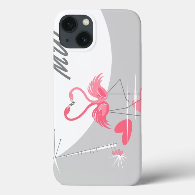 Funda De Case-Mate Para iPhone Flamingo Love Moon Monograma IPad Mini horizontal (Reverso)