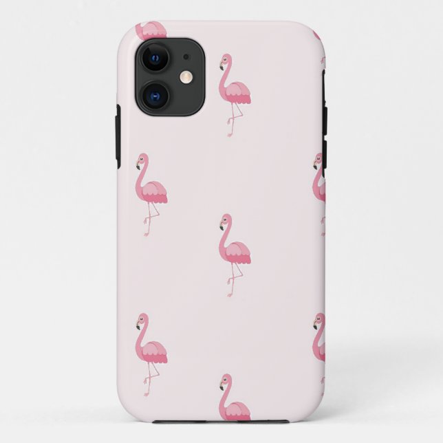 Funda De Case-Mate Para iPhone Flamingo manchado rosado (Reverso)