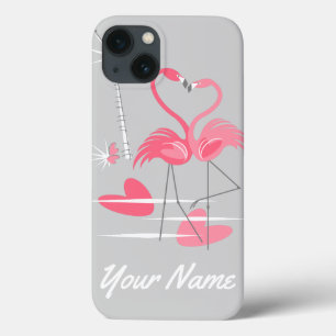 Funda Para iPhone 13 Flamingo Nombre de amor caso IPad