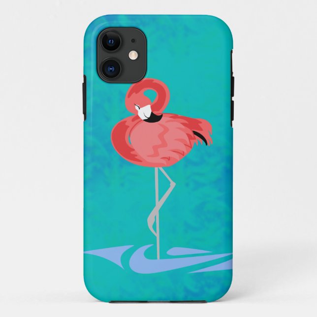 Funda De Case-Mate Para iPhone Flamingo rosa (Reverso)
