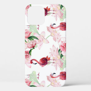 Funda Para iPhone 12 Flamingo rosa: Elegancia de patrón sin foco
