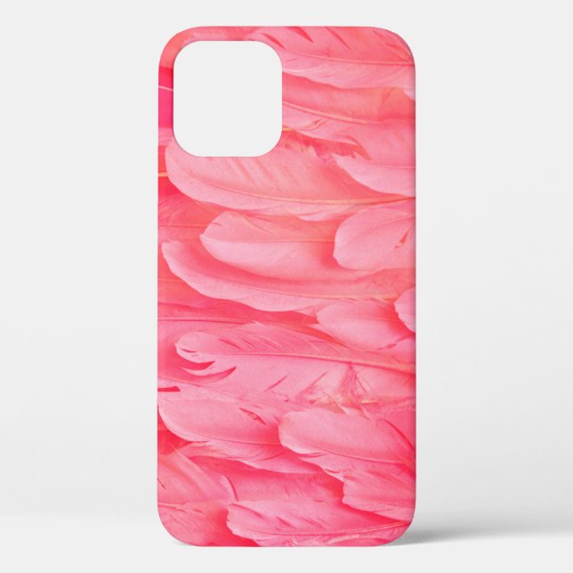 Funda De Case-Mate Para iPhone Flamingo rosa Feathersflamingo, plumas, rosa, text (Reverso )