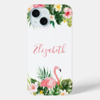 Flamingo rosa floral tropical personalizado