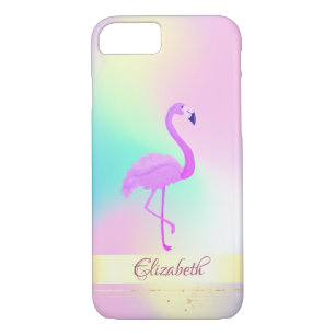 Funda Para iPhone 8/7 Flamingo rosa Holográfico Ombre