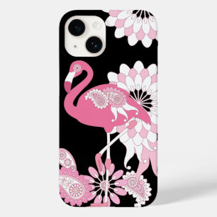 Funda Para iPhone 14 De Case-Mate Flamingo rosa negro moderno