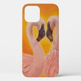 Funda Para iPhone 12 Pro Flamingos Love Dance