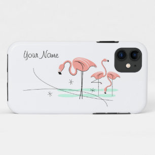 Funda Para iPhone 11 Flamingos Ocean Trio 3 'Nombre' iPhone 11 duro