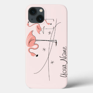 Funda Para iPhone 13 Flamingos Trío rosa 3 estuche para iPad 'Name'
