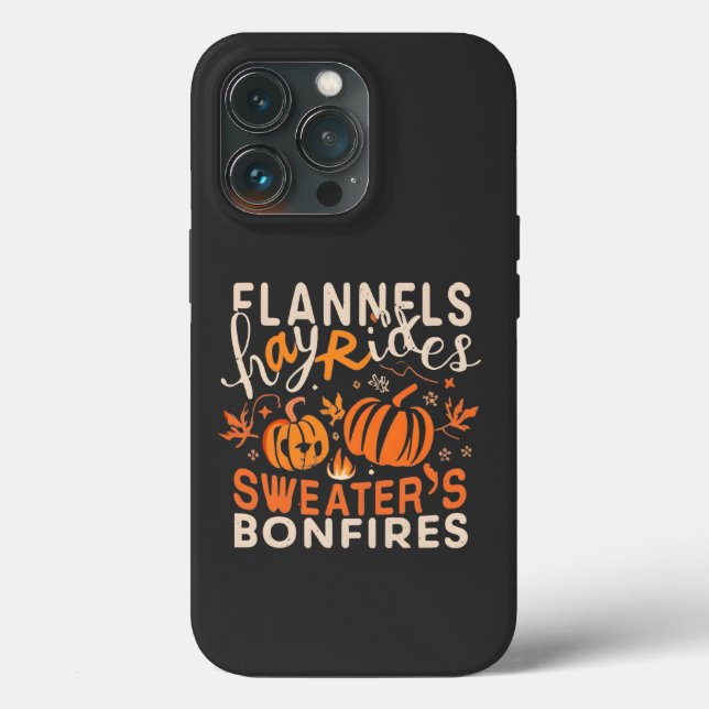 Funda De Case-Mate Para iPhone Flanels Hayrides Pumpkins Sweaters Bonfires (Reverso )