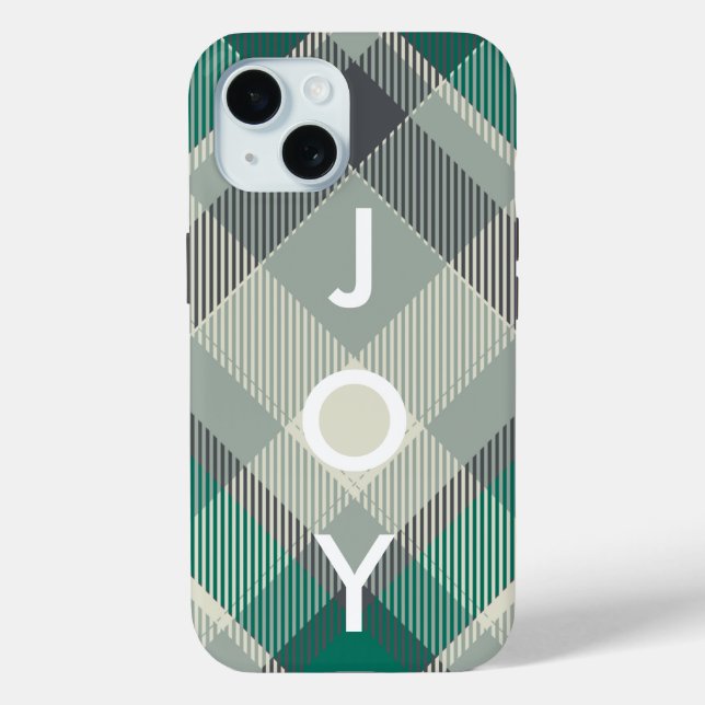 Funda De Case-Mate Para iPhone Flannel Gingham Ugly Sweeter Plaid Feliz Navidad (Reverso )