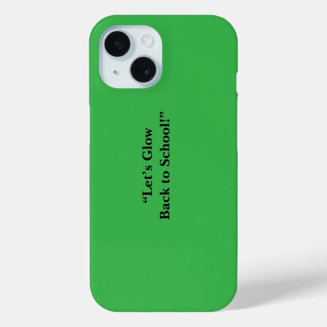 Funda De Case-Mate Para iPhone Flat Neon Green Background – School Texture (Reverso )