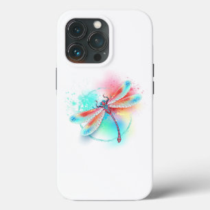 Funda Para iPhone 13 Pro Fléon roja sobre fondo acuarela