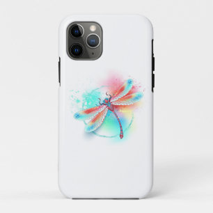 Funda Para iPhone 11 Pro Fléon roja sobre fondo acuarela