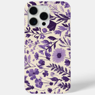 Funda Para iPhone 15 Pro Max Fleurs sauvages en nuances de violet 💜