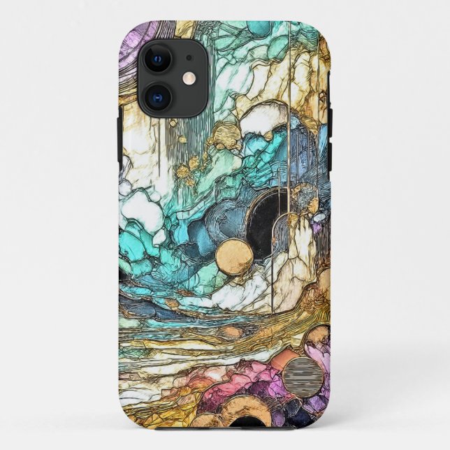 Funda De Case-Mate Para iPhone Fliesender Goldfluss (Reverso)