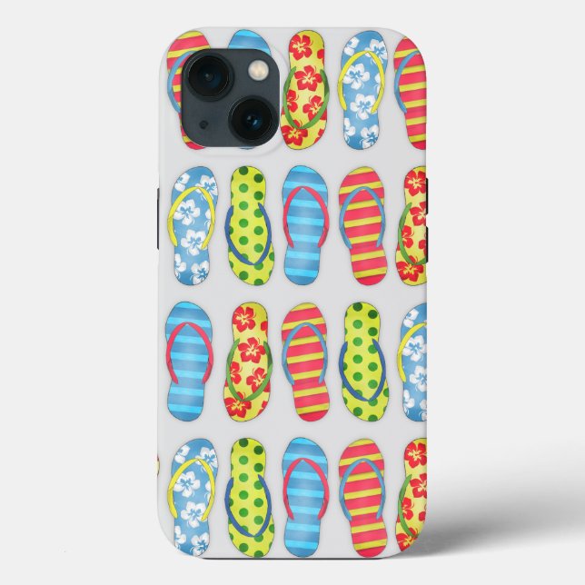 Funda De Case-Mate Para iPhone Flip Flops Beach Tropical Whimsical Cute (Reverso )