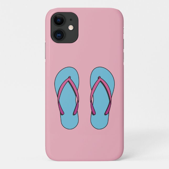 Funda De Case-Mate Para iPhone Flip Flops de playa (Reverso)