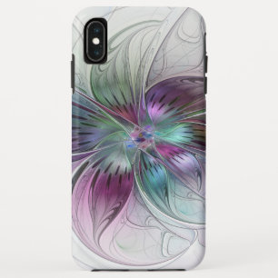 Funda Para iPhone XS Max Flor Abstracta Colorida Arte Fractal Floral Modern