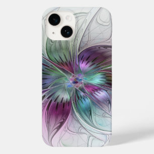Funda Para iPhone 14 De Case-Mate Flor Abstracta Colorida Arte Fractal Floral Modern