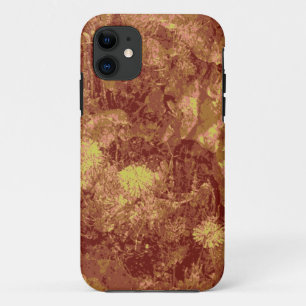 Funda Para iPhone 11 Flor amarilla contra modelo del camuflaje de la
