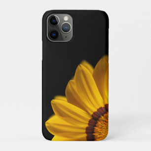 Funda Para iPhone 11 Pro Flor amarilla sobre fondo negro