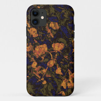 Funda Para iPhone 11 Flor anaranjada contra modelo del camuflaje de la
