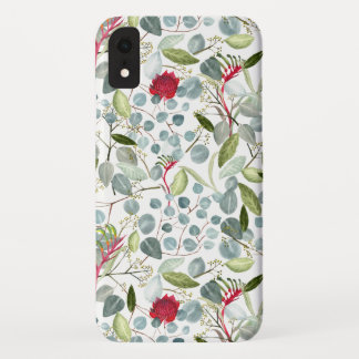 Funda Para iPhone XR Flor australiana canguro pastas hojas de eucalipto