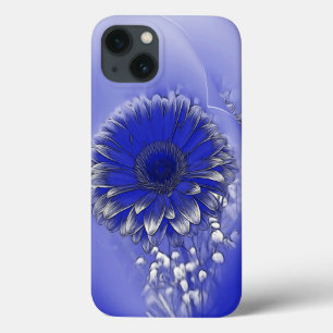 Funda Para iPhone 13 Flor azul
