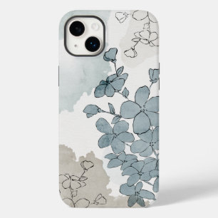 Funda Para iPhone 14 Plus De Case-Mate Flor azul acuarela natural boho limpio