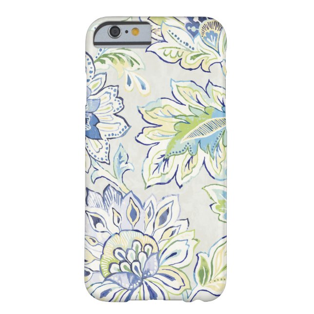 Funda De Case-Mate Para iPhone Flor azul bohemia (Reverso)