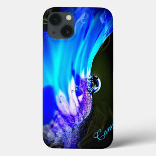 title_seo2 Flor azul brillante W/Water Drop iPad *Personaliza