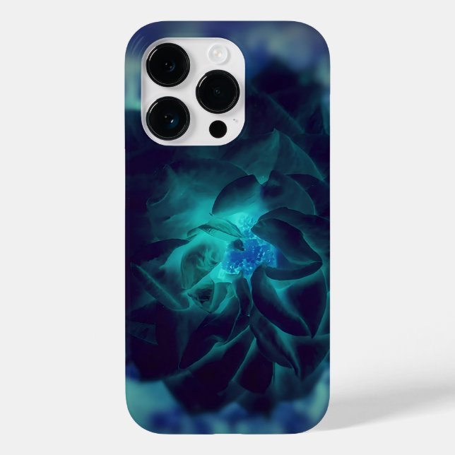 Funda De Case-Mate Para iPhone Flor azul profunda (Reverso )