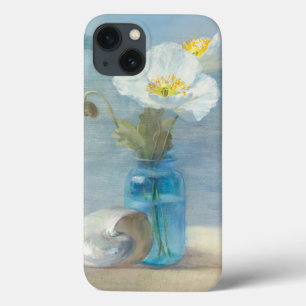 Funda Para iPhone 13 Flor blanca con vistas al mar