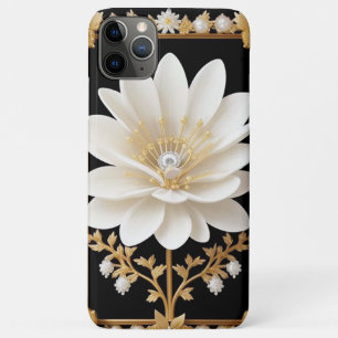 Funda Para iPhone 11 Pro Max Flor Blanca Elegante