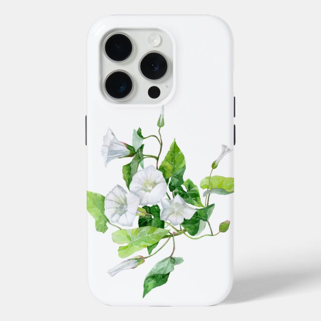 Funda De Case-Mate Para iPhone Flor blanca entrelazada (Reverso )