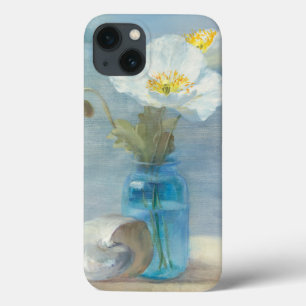 Funda Para iPhone 13 Flor blanca que pasa por alto el mar